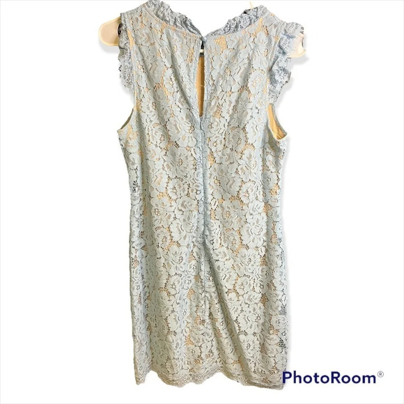 Hidden Label Powder blue and Cream lace Above the Knee Dress, Women’s Size Large - Picture 5 of 8